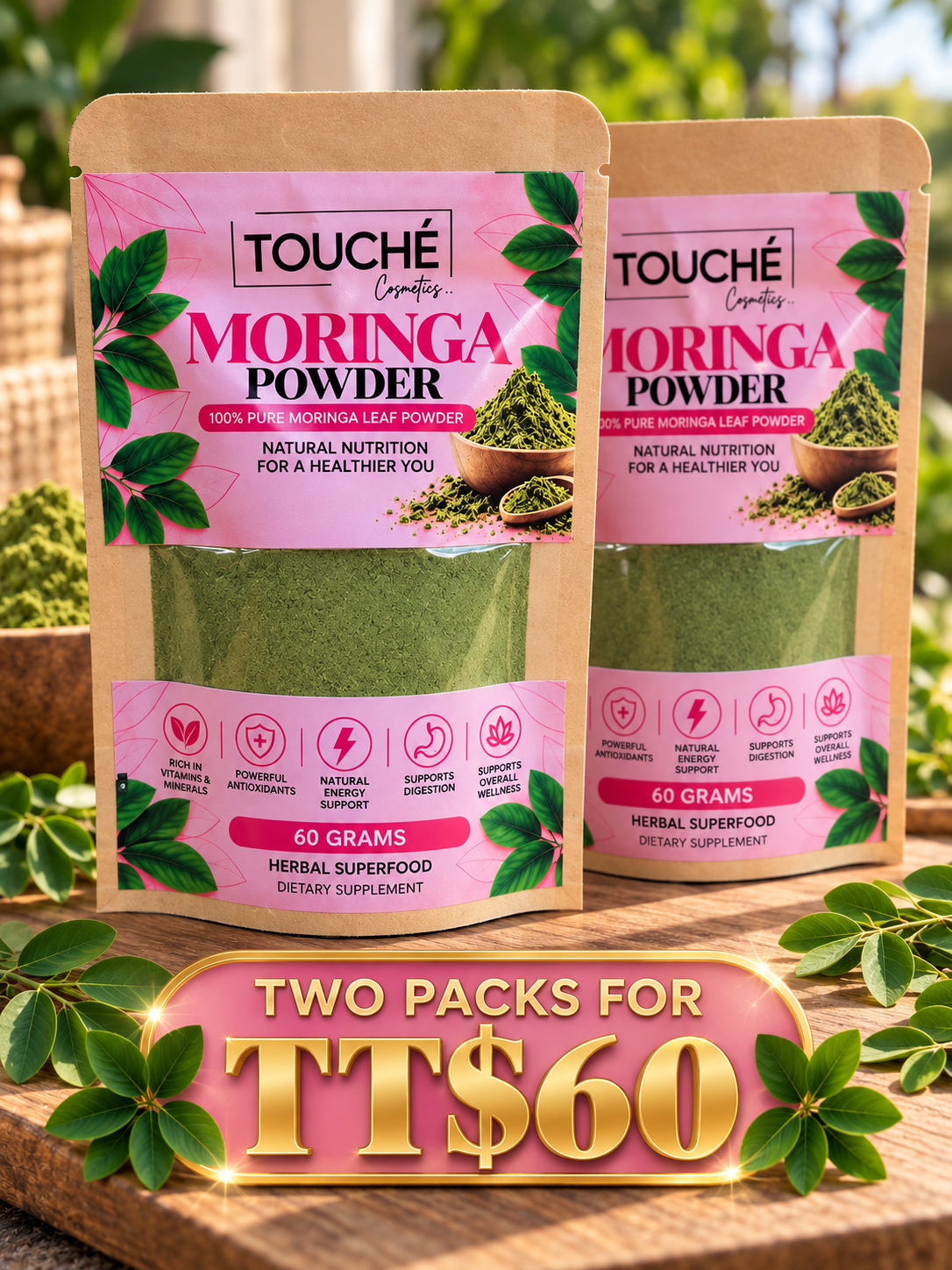 2 Packs Moringa Powder