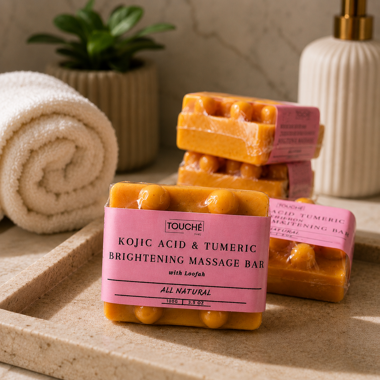 Kojic Acid & Turmeric Brightening Massage Bar