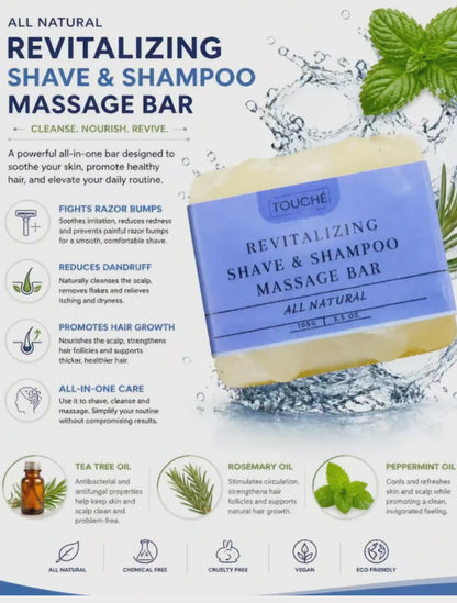 Revitalizing Shave & Shampoo Massage Bar