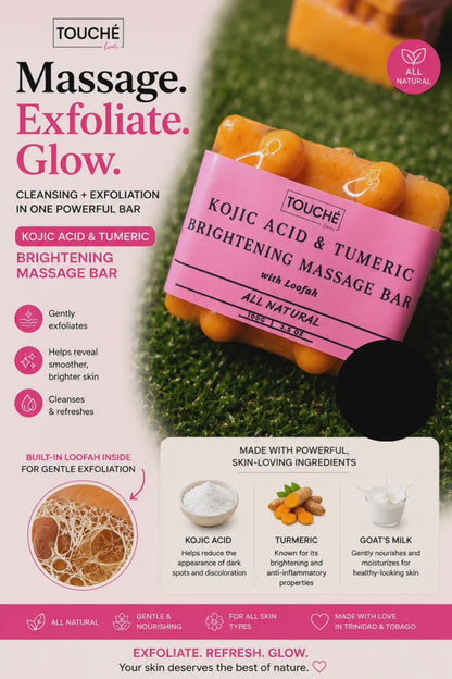 Kojic Acid & Turmeric Brightening Massage Bar